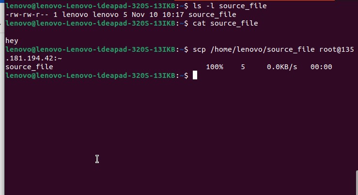 Use scp Command in Ubuntu